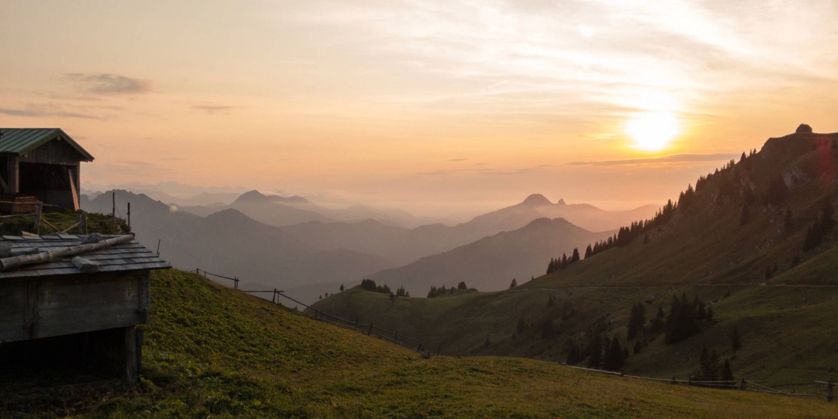 Sonnenuntergang am Rotwandhaus