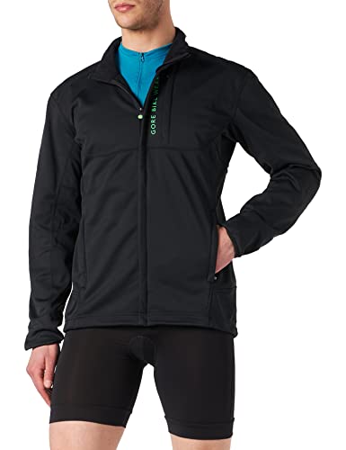 GORE WEAR Herren Power Trail Windstopper Soft Shell Thermo Jacke, Schwarz, M