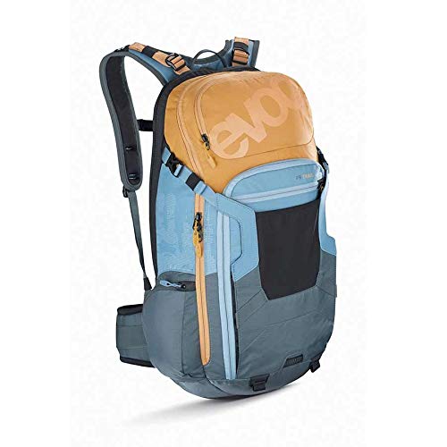 EVOC FR TRAIL 20 Protektor Rucksack Backpack für Bike-Touren & Trails (Größe: S, 20L Stauraum, LITESHIELD Rückenprotektor TÜV/GS zertifiziert, Trinksystemaufnahme bis 3L), Mehrfarbig