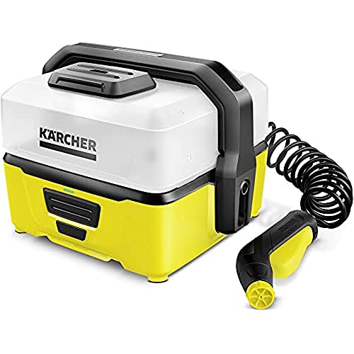 Kärcher Mobile Outdoor Cleaner OC 3 Adventure Box (Wassertankvolumen: 4 l, Lithium-Ionen-Akku, abnehmbarer Wassertank, schonender Niederdruck, Universalbürste, Ansaugschlauch)