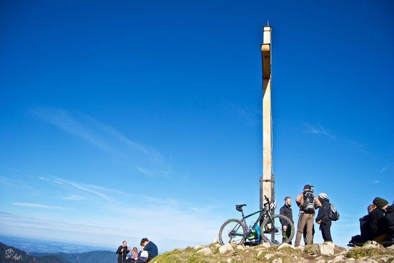Bike am Seekarkreuz-Gipfel