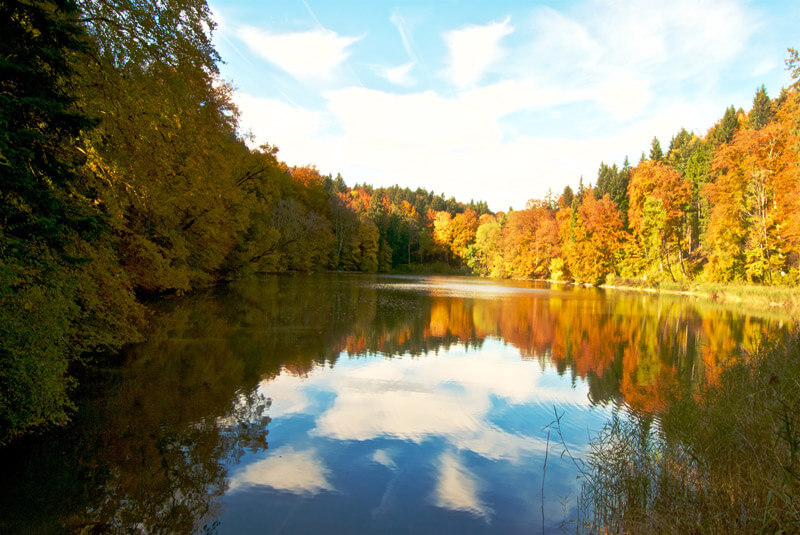 Der Schlossweiher bei Lenggries