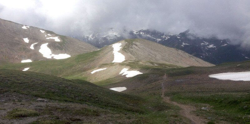 Schneefeld auf der Joe Route