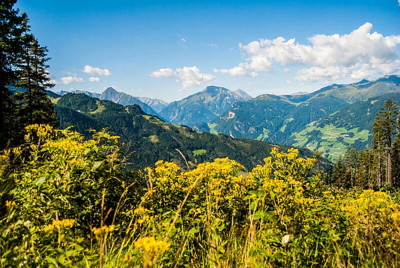 Alpenblick kurz nach der Mittelstation