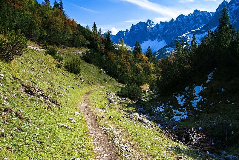 MTB Trail vom Karwendelhaus zum kleinen Ahornboden