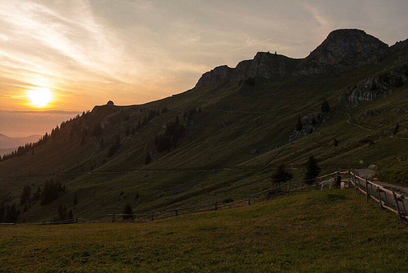 Sonnenuntergang an der Rotwand