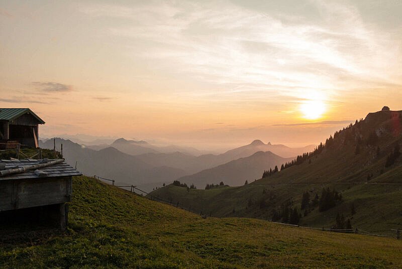 Sonnenuntergang am Rotwandhaus