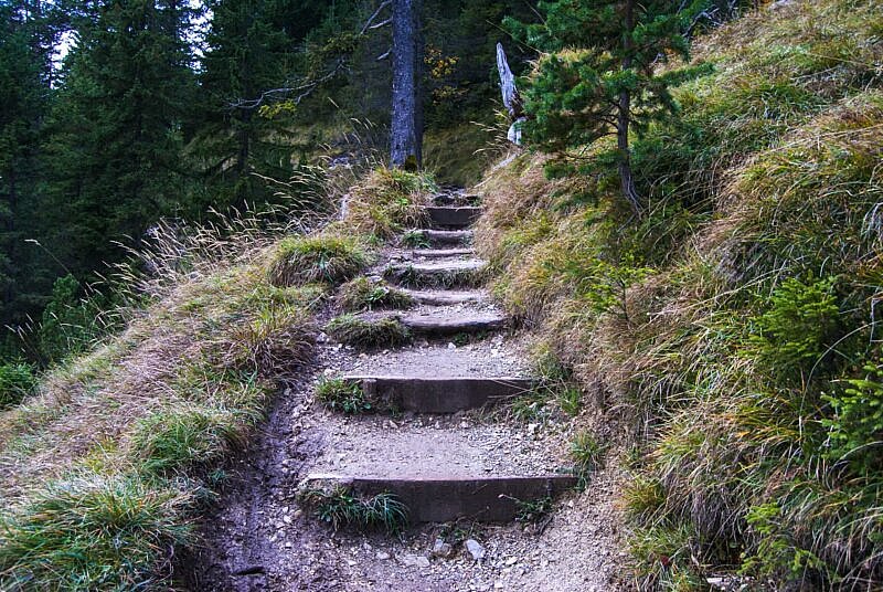 Stufen am Wank-Trail