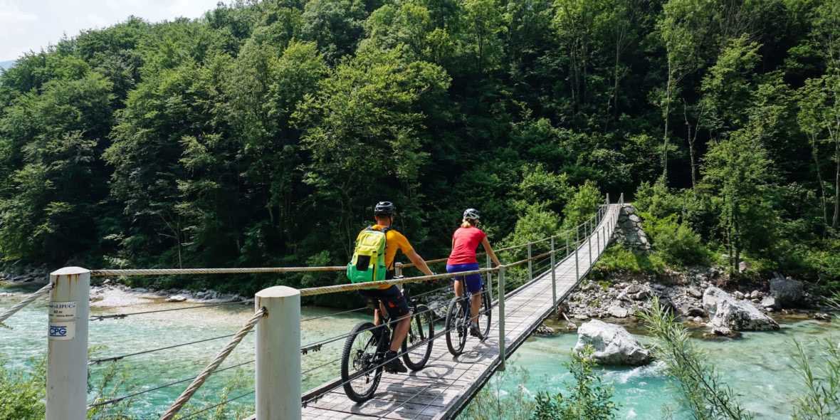 Mit dem Mountanbike von Bovec nach Kobarid