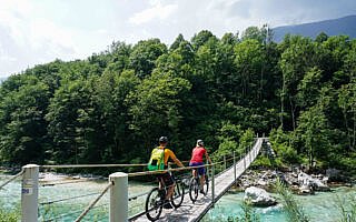 Mit dem Mountanbike von Bovec nach Kobarid