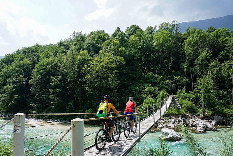 Mit dem Mountanbike von Bovec nach Kobarid