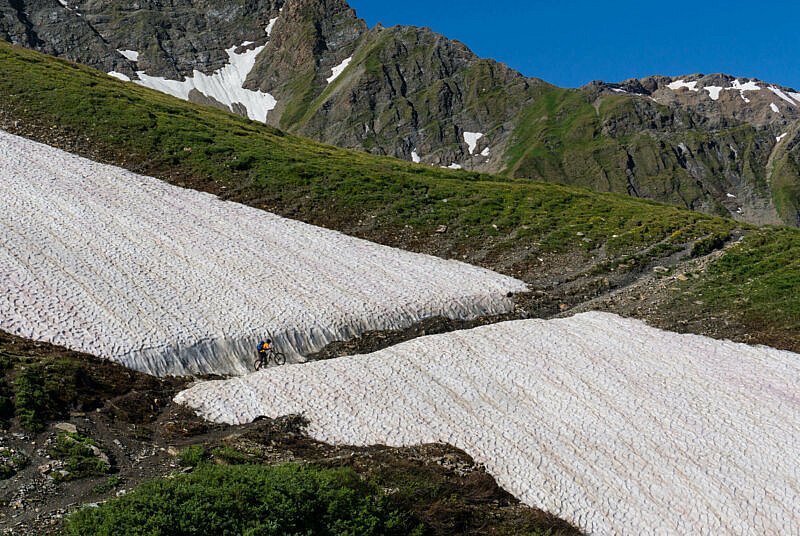 Tour Mont Blanc Schneefeld