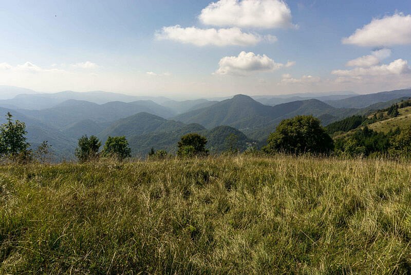 Blick vom Kolovrat in Richtung Süden