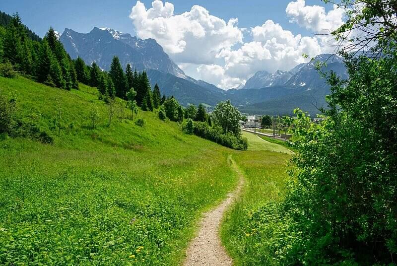 Blick auf das Zugspitz Massiv