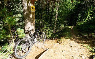 Einstieg zum Jägers Notweg Trail in Sölden