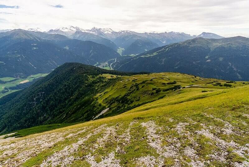 Blick auf die Stubaier Alpen